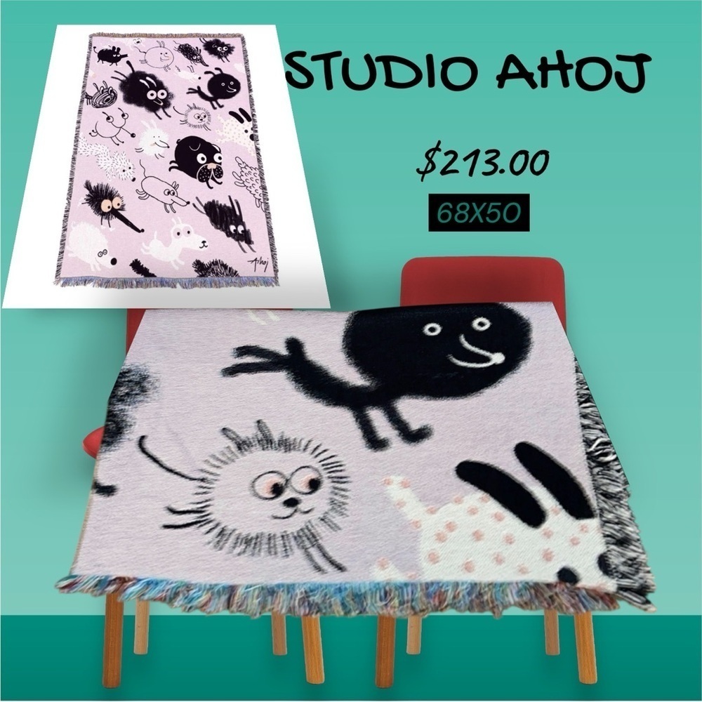 🐾🐾STUDIO AHOJ THROW SIGNATURE BLANKET